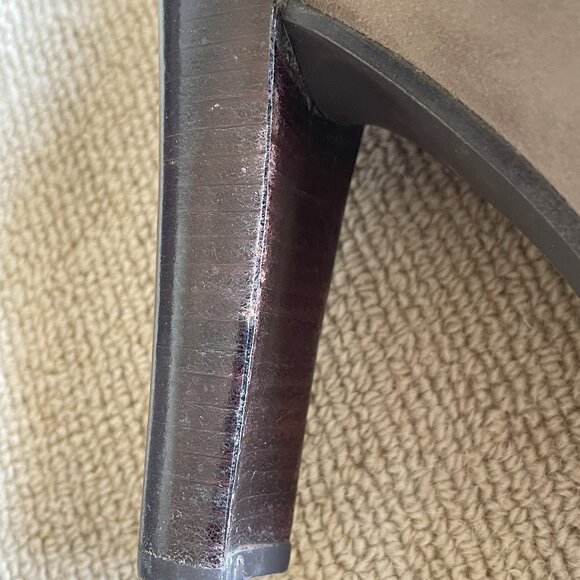 Stuart Weitzman Taupe Lasercut Boots, US 9 1/2 M - Picture 6 of 16